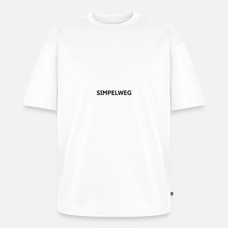 Einfach – Flämische Schlichtheit - Unisex Premium Oversized Bio T-Shirt - Weiß