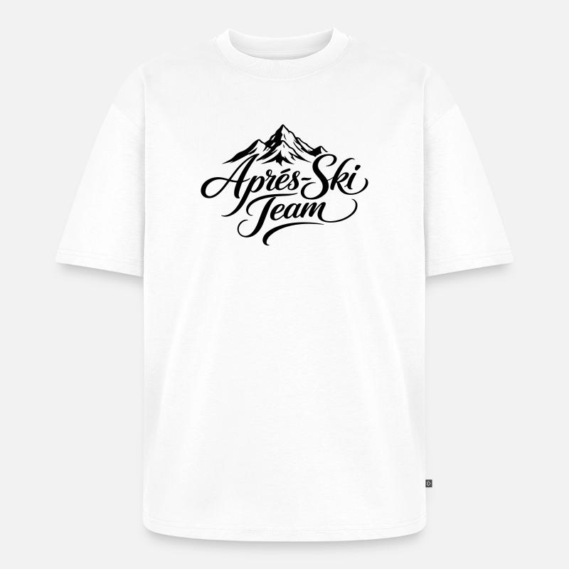Apres Ski Team Berge - Unisex Premium Oversized Bio T-Shirt - Weiß