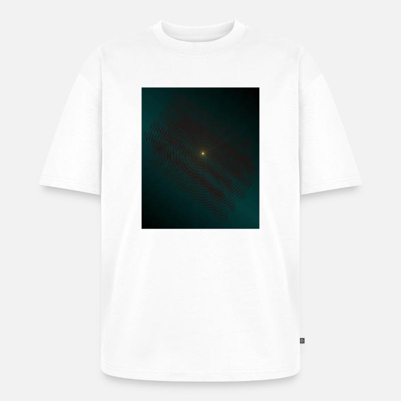 Spirale de lutte turquoise au centre - T-shirt Premium bio oversize Unisexe - blanc