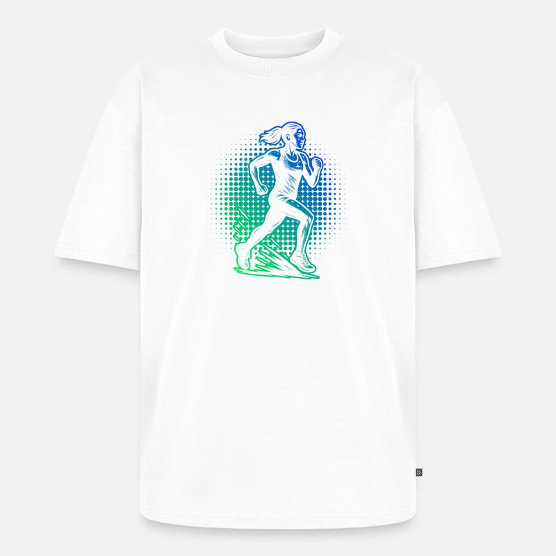 Conception compacte pour la course automobile - T-shirt Premium bio oversize Unisexe - blanc