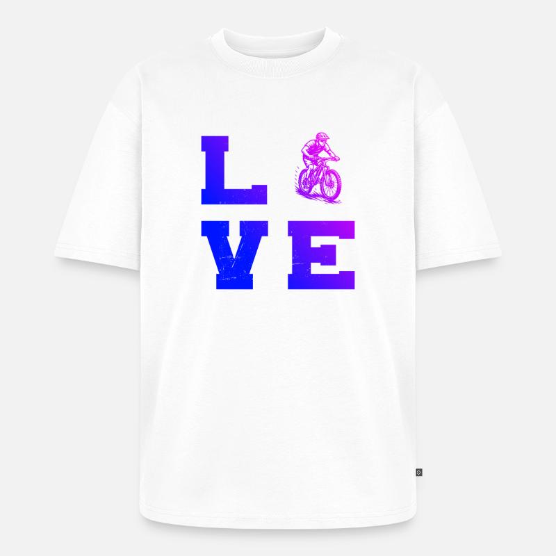Déclaration directe sur le VTT - T-shirt Premium bio oversize Unisexe - blanc