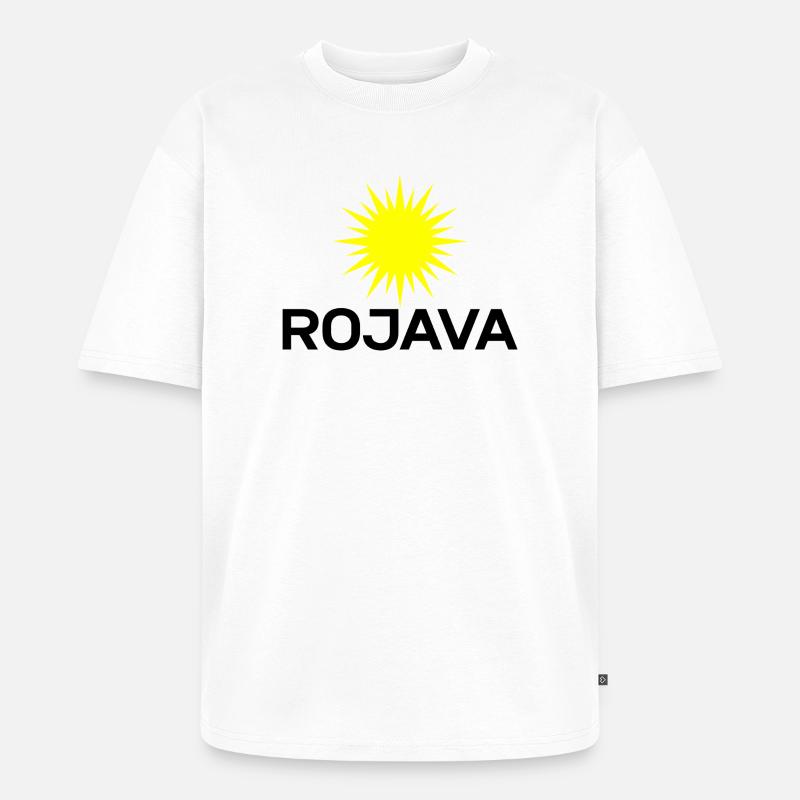 Rojava - Unisex Premium Oversized Bio T-Shirt - Weiß
