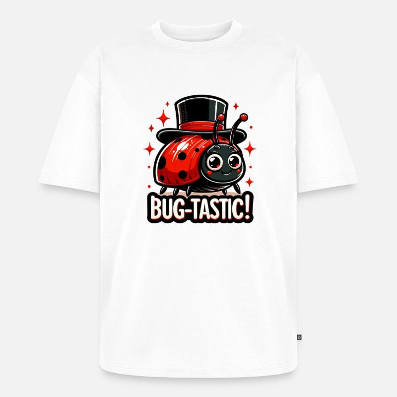 Bug-Tastic: Ladybug Magic Hat - Unisex Premium Oversized Organic T-Shirt - white