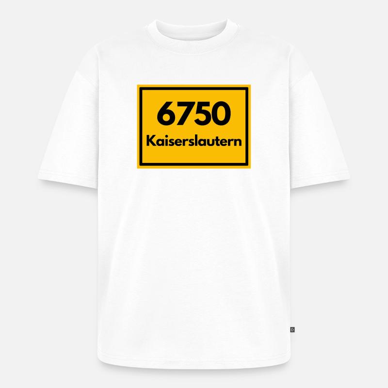 OLD POSTCODE POSTCODE 6750 KAISERSLAUTERN LAUTRE - Unisex Premium Oversized Organic T-Shirt - white
