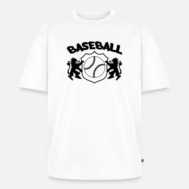 Baseball Logo - Unisex Premium Oversized Bio T-Shirt - Weiß