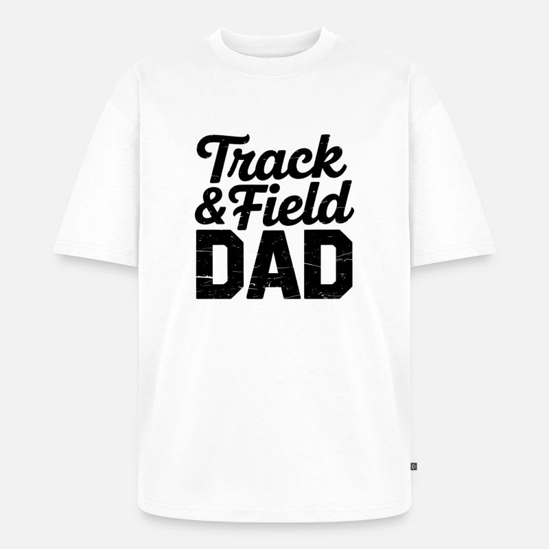 Leichtathletik Sprüche Leichtathletik Geschenk - Unisex Premium Oversized Bio T-Shirt - Weiß