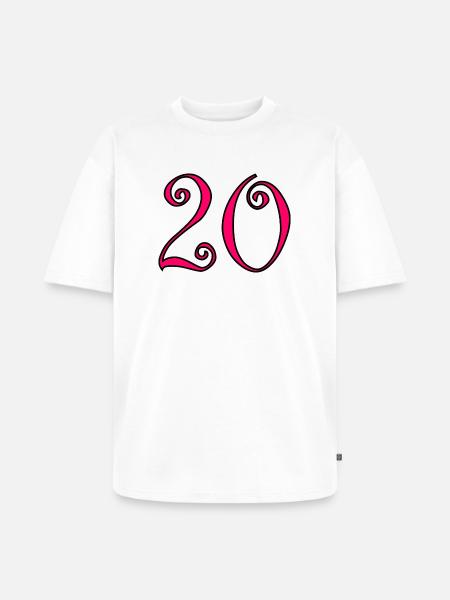 Farbe2-460_text234-2-50-5-4-8-6-8-7-3-0-6-3-3 - Unisex Premium Oversized Bio T-Shirt - Weiß