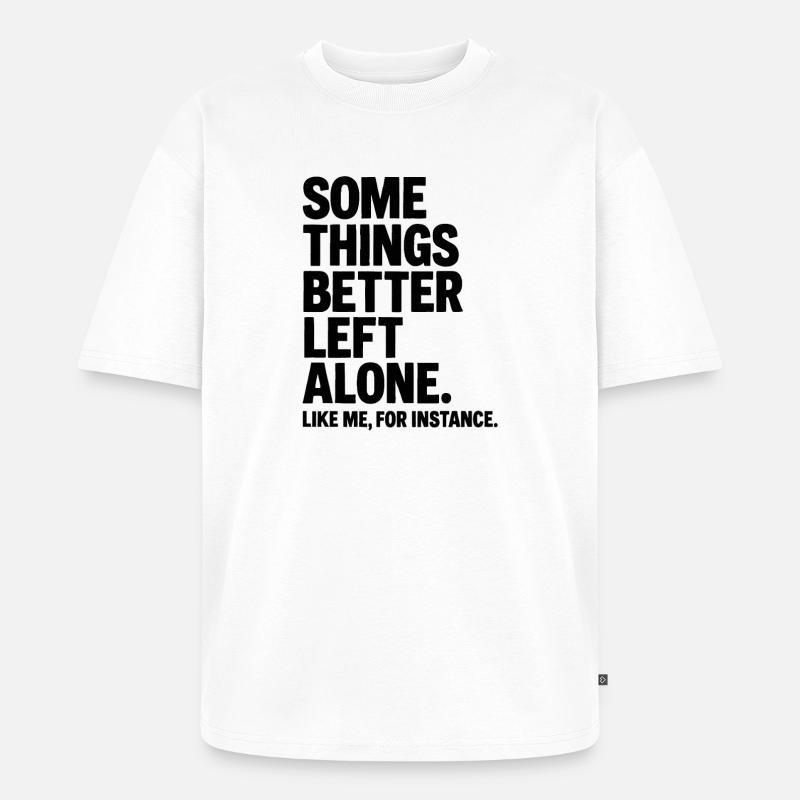 Lustiger Spruch Introvertierte Nerds Geschenkidee - Unisex Premium Oversized Bio T-Shirt - Weiß
