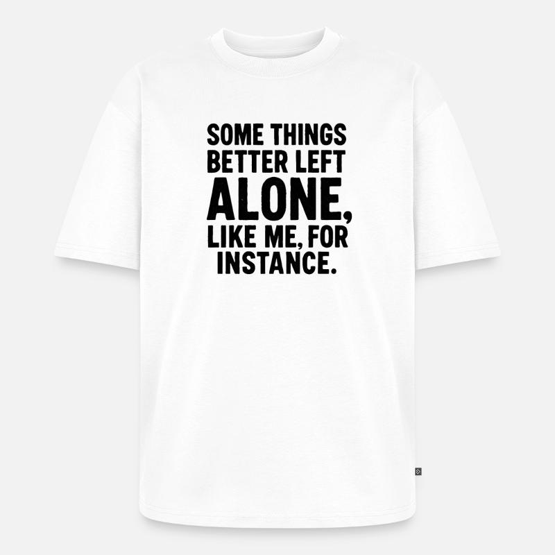 Lustiger Spruch Introvertierte Nerds Geschenkidee - Unisex Premium Oversized Bio T-Shirt - Weiß