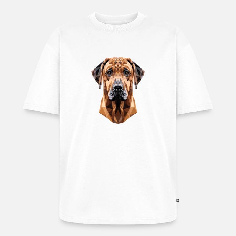 Rhodesian Ridgeback Jagdhund Hunde Stolz Ridgeback - Unisex Premium Oversized Bio T-Shirt - Weiß