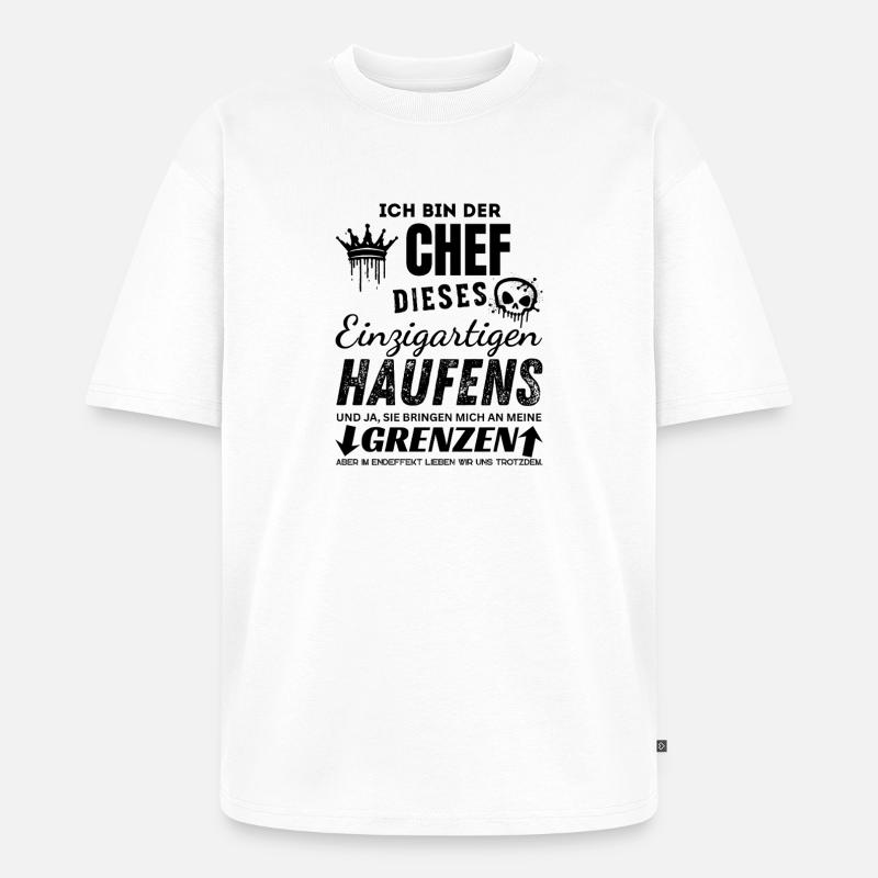 Chef des einzigartigen Haufens Chef Geschenk - Unisex Premium Oversized Bio T-Shirt - Weiß