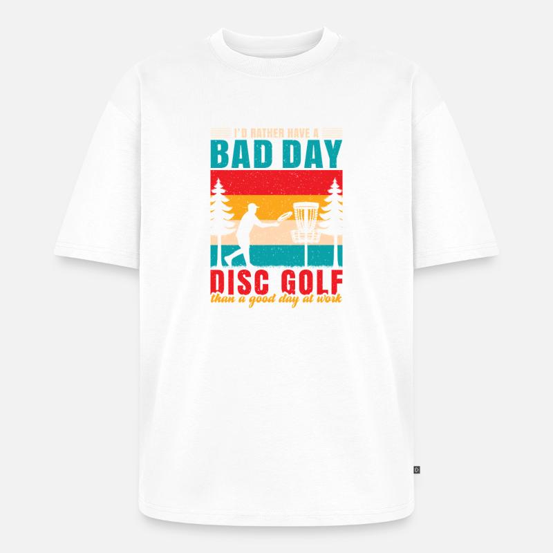Cadeaux de disc golf Disc Golf - T-shirt Premium bio oversize Unisexe - blanc