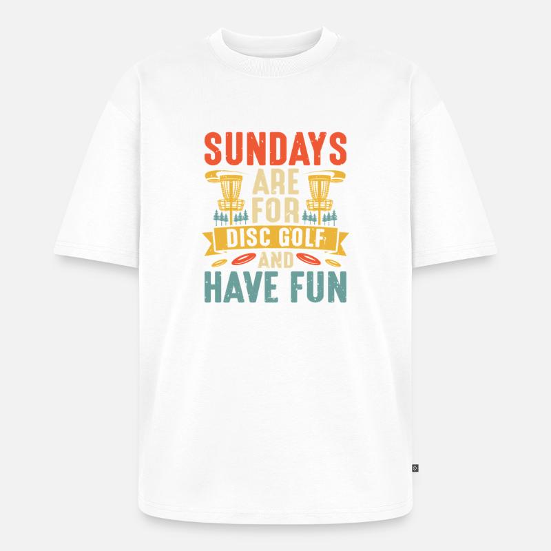 Disc Golf Geschenke Discgolf - Unisex Premium Oversized Bio T-Shirt - Weiß