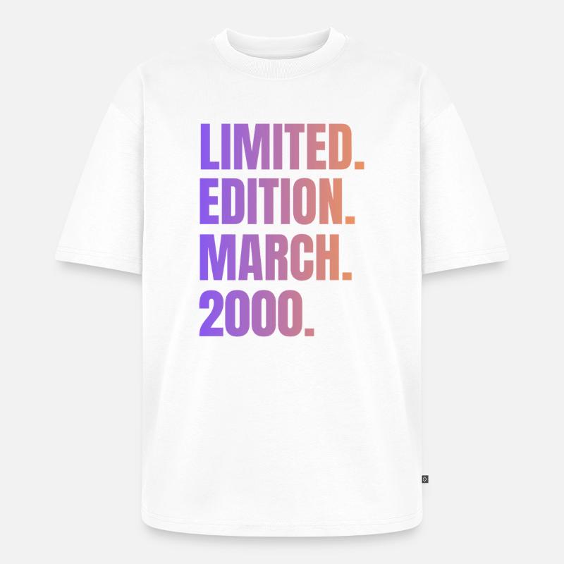 Limitierte Auflage März 2000 - Unisex Premium Oversized Bio T-Shirt - Weiß