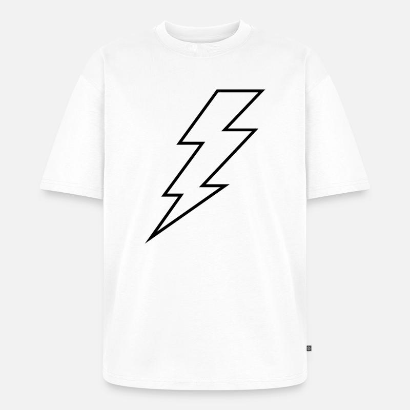 Blitz - Unisex Premium Oversized Bio T-Shirt - Weiß