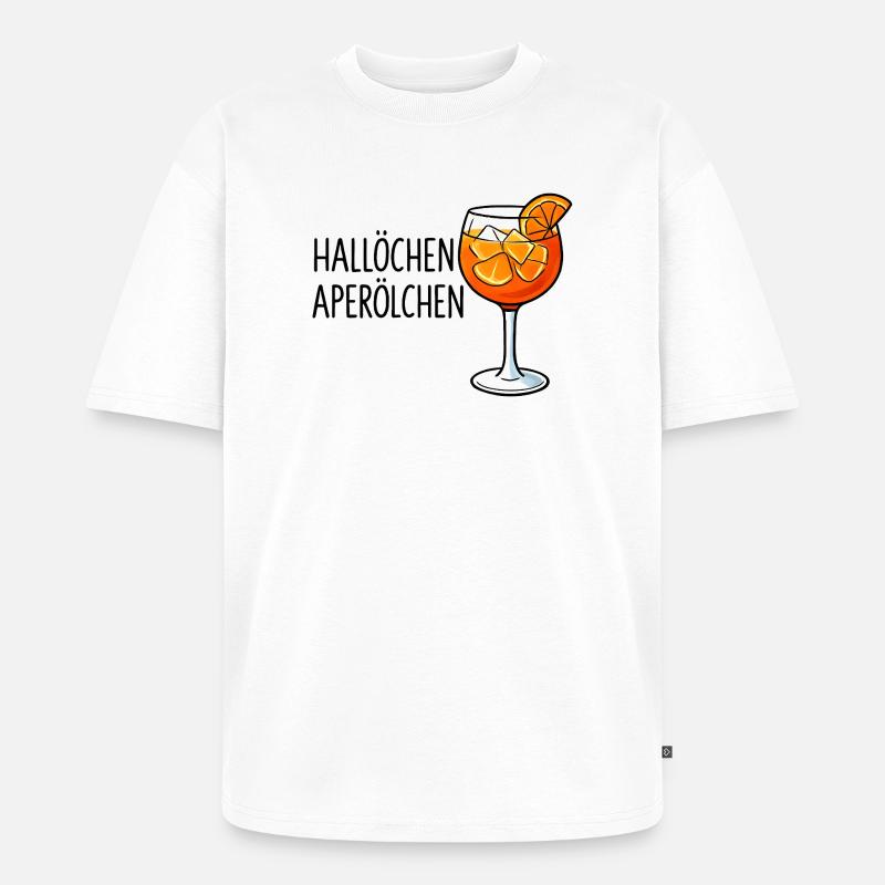 Hallöchen Aperölchen Party Spritz Gift Idea - Unisex Premium Oversized Organic T-Shirt - white