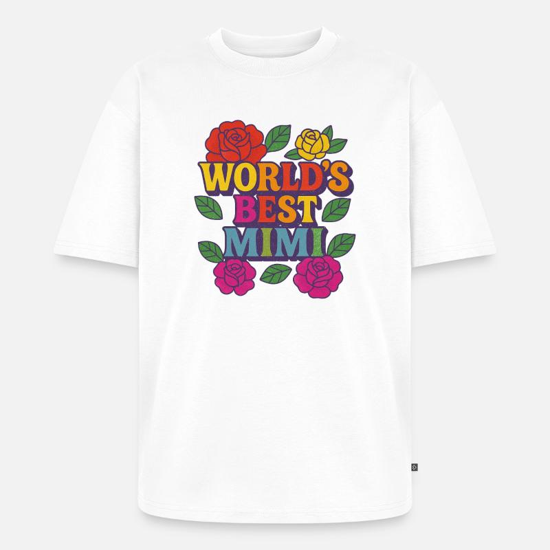 Die beste Mutter der Welt - Unisex Premium Oversized Bio T-Shirt - Weiß