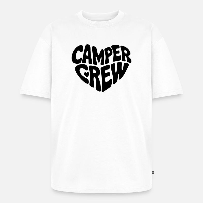 Camper crew herz - Unisex Premium Oversized Bio T-Shirt - Weiß