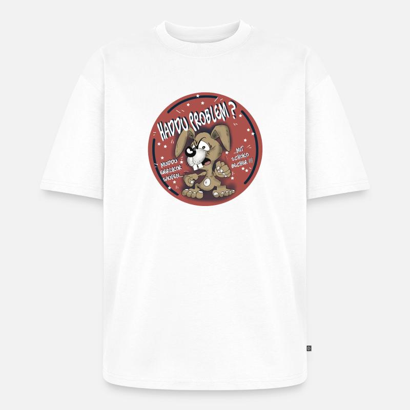 Haddu Problem - Unisex Premium Oversized Bio T-Shirt - Weiß