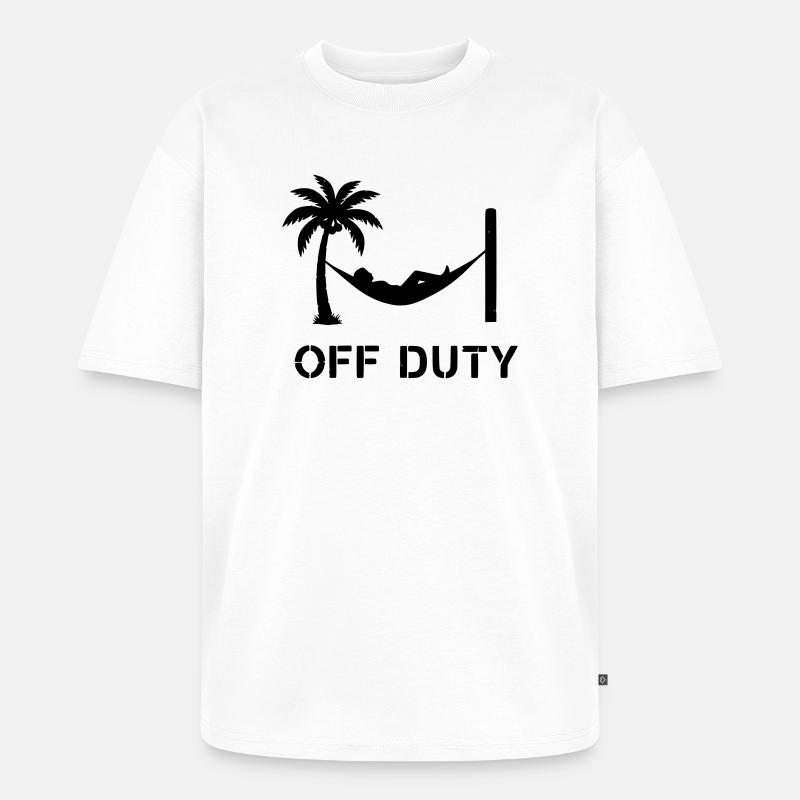 Hängematte Off Duty Feierabend - Unisex Premium Oversized Bio T-Shirt - Weiß