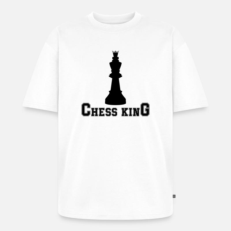 Schach König - Unisex Premium Oversized Bio T-Shirt - Weiß