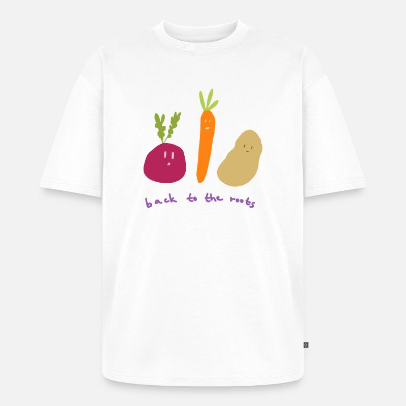 Back to the roots - Unisex Premium Oversized Bio T-Shirt - Weiß