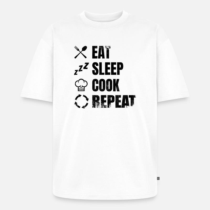 Kochplan - Unisex Premium Oversized Bio T-Shirt - Weiß