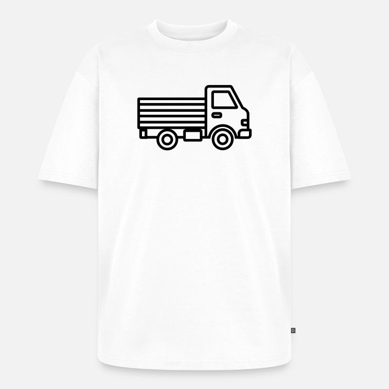 Lkw - Unisex Premium Oversized Bio T-Shirt - Weiß