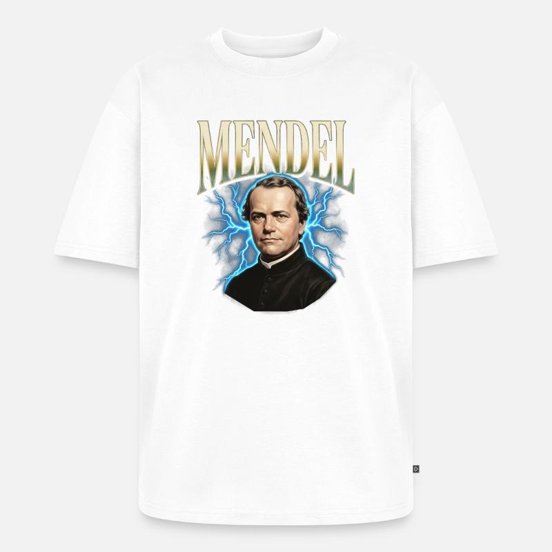 Gregor Mendel Donner - Unisex Premium Oversized Bio T-Shirt - Weiß