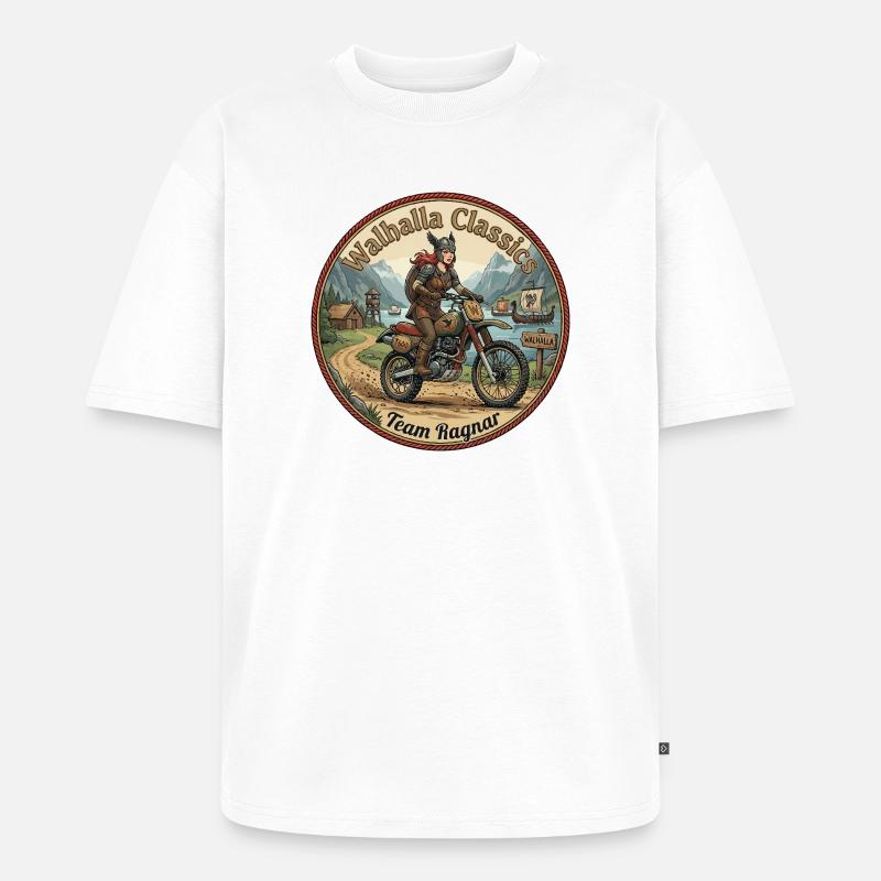 Walhalla Classics - Équipe Ragnar - T-shirt Premium bio oversize Unisexe - blanc