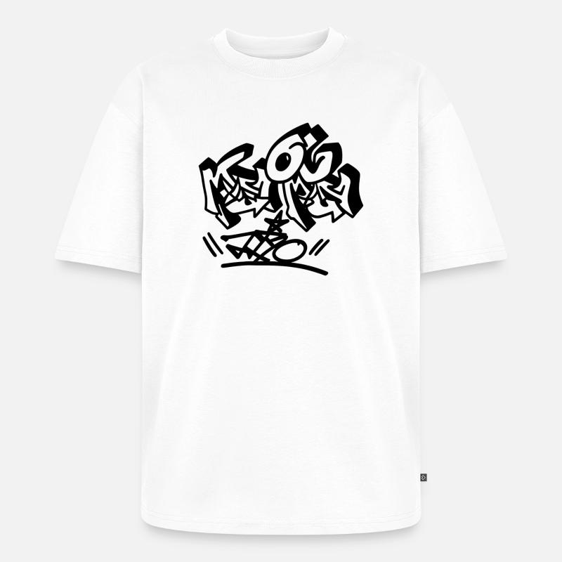 Explosive Graffiti Buchstaben - Unisex Premium Oversized Bio T-Shirt - Weiß