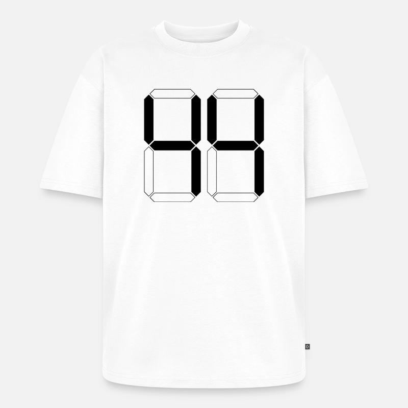 NUMMER 44 Vierundvierzig Geschenk Digital - Unisex Premium Oversized Bio T-Shirt - Weiß