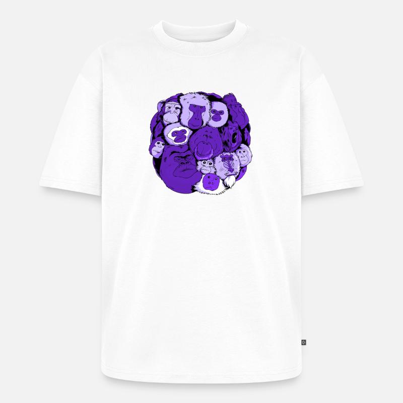 Monkey Ball - T-shirt Premium bio oversize Unisexe - blanc
