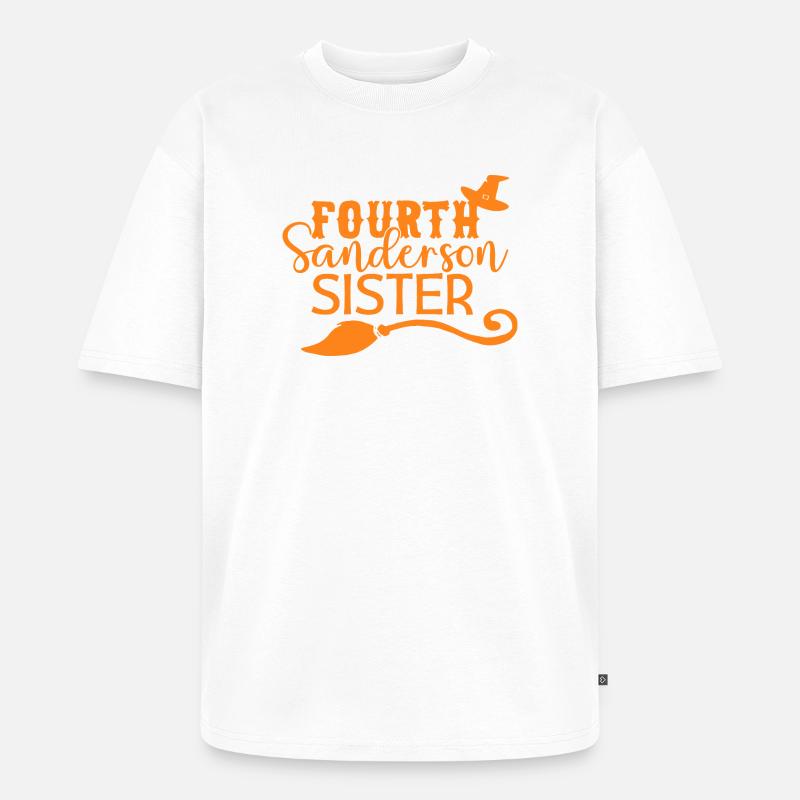 Vierte Hexenschwester Halloween - Unisex Premium Oversized Bio T-Shirt - Weiß