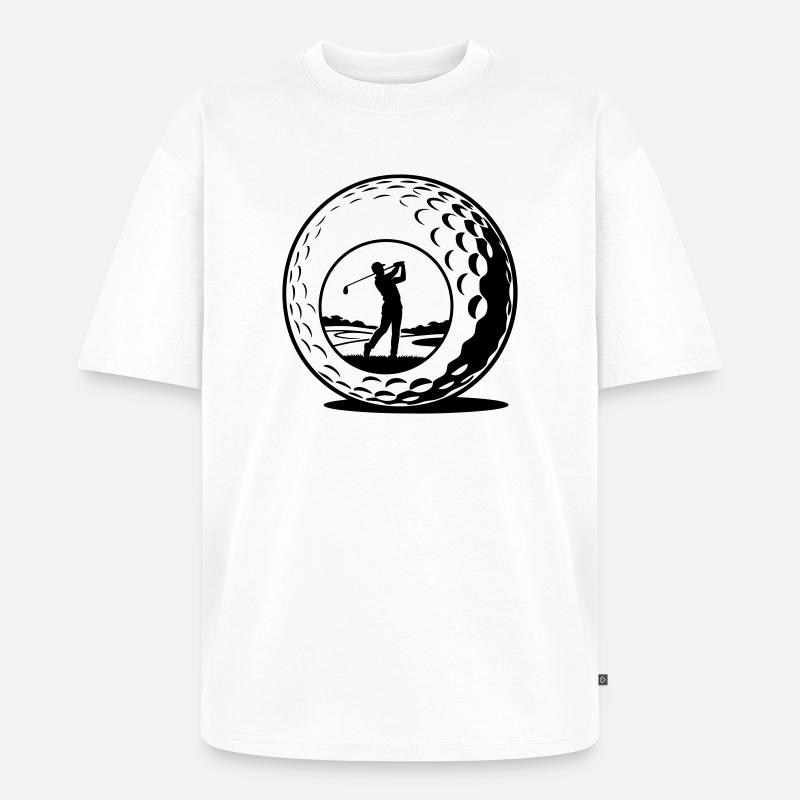 Golfball - Unisex Premium Oversized Bio T-Shirt - Weiß