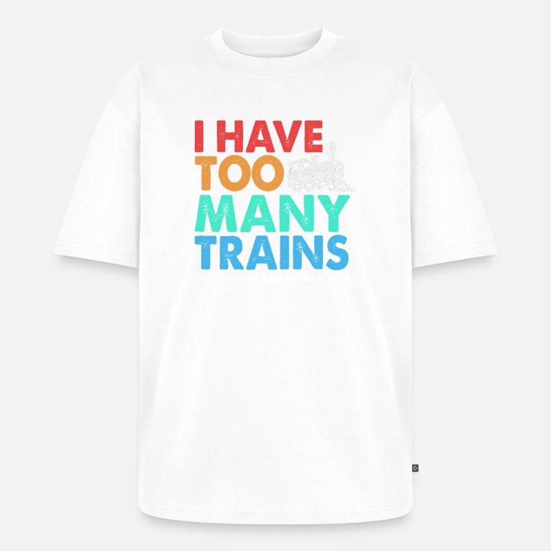 Modelleisenbahn Modellbau Modellbauer - Unisex Premium Oversized Bio T-Shirt - Weiß