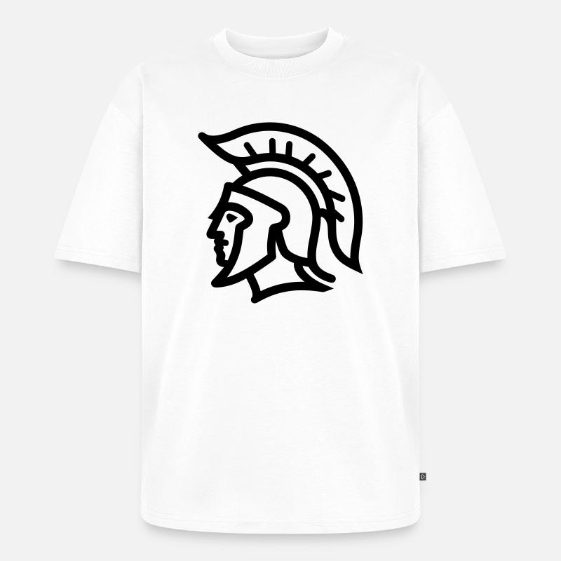 Spartanisch - Unisex Premium Oversized Bio T-Shirt - Weiß