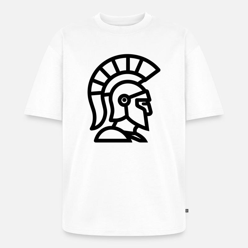 Spartanisch - Unisex Premium Oversized Bio T-Shirt - Weiß
