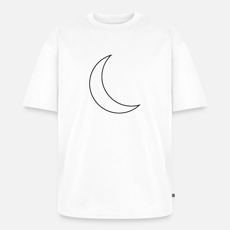 Mondsichel - Unisex Premium Oversized Bio T-Shirt - Weiß