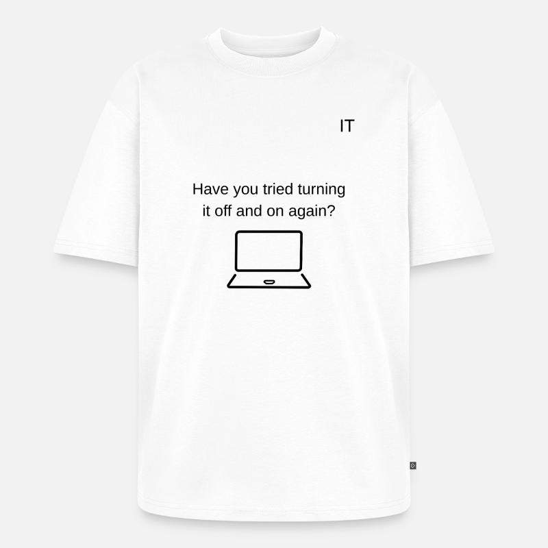 Tech support  - Unisex Premium Oversized Organic T-Shirt - white