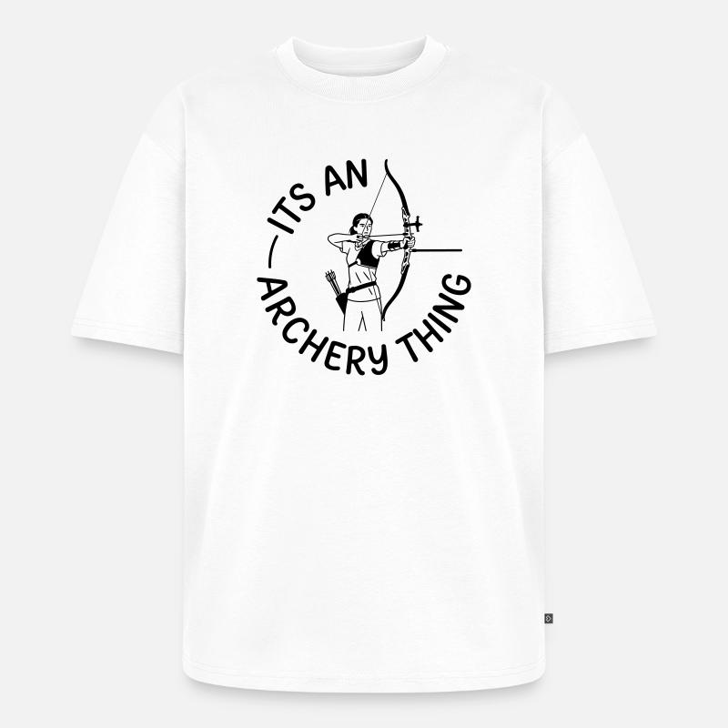 Archery - Unisex Premium Oversized Organic T-Shirt - white