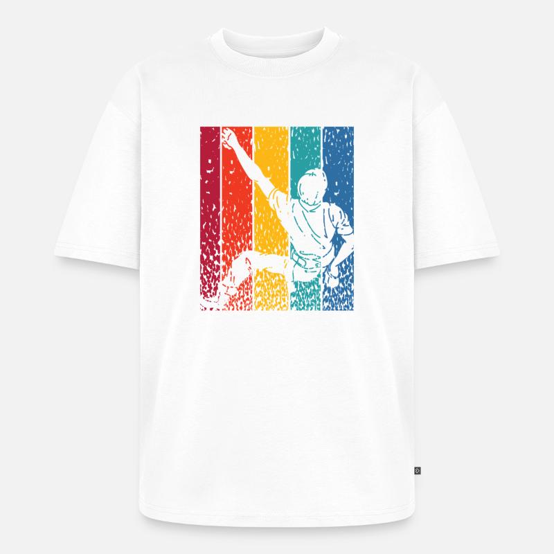 Bloc de bloc de Boulderer - T-shirt Premium bio oversize Unisexe - blanc