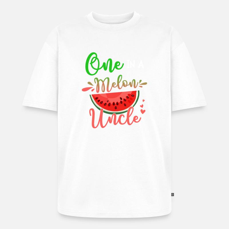 Ein Onkel in einer Melone - Unisex Premium Oversized Bio T-Shirt - Weiß