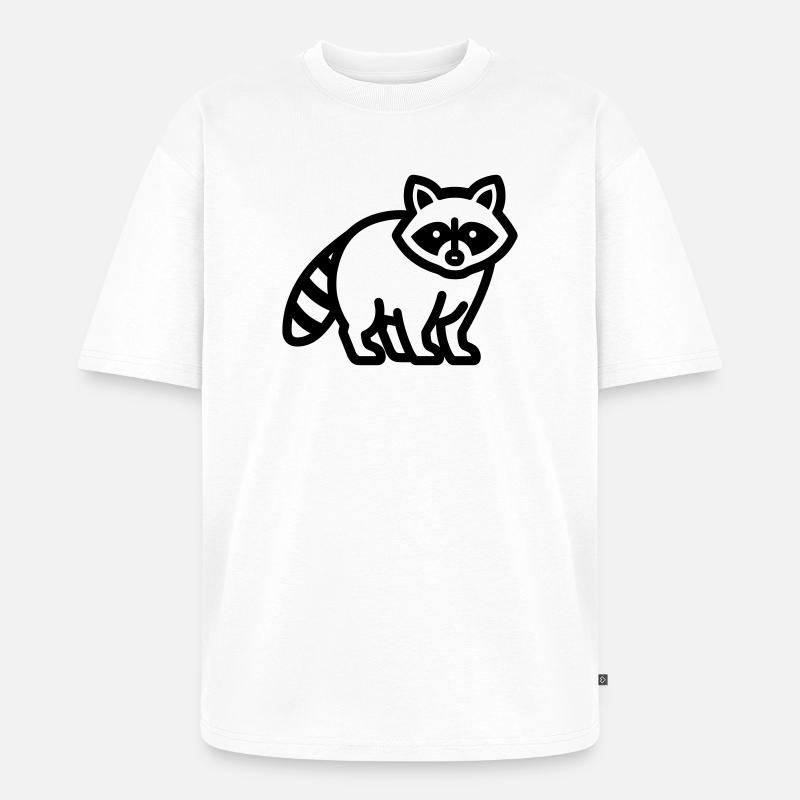 raton laveur - T-shirt Premium bio oversize Unisexe - blanc