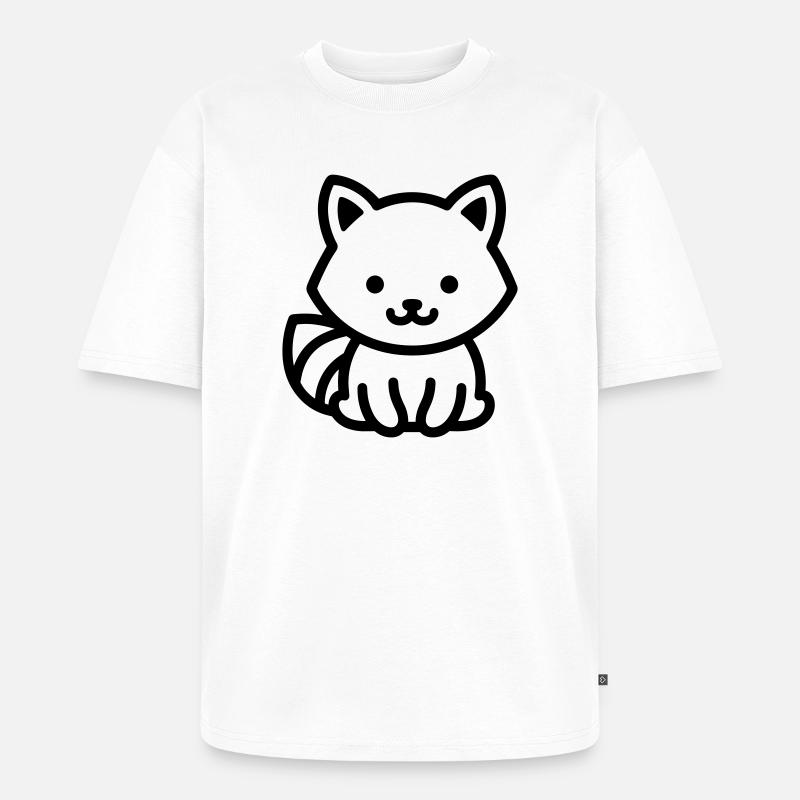raton laveur - T-shirt Premium bio oversize Unisexe - blanc