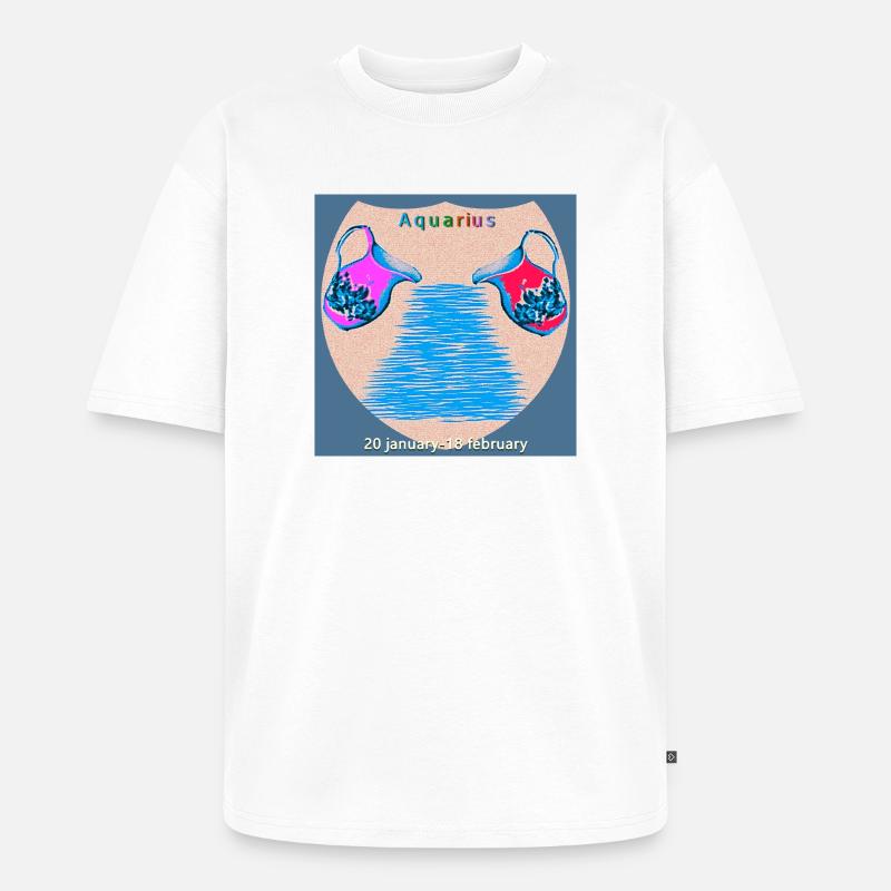 Wassermann - Unisex Premium Oversized Bio T-Shirt - Weiß