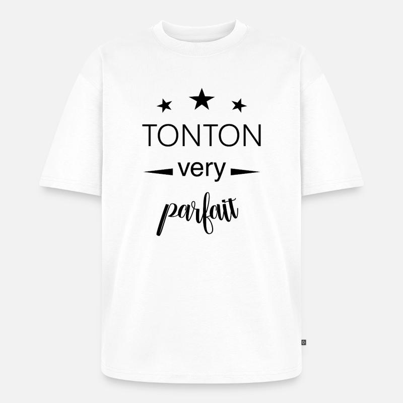 Perfekter Onkel / Onkel Geschenk - Unisex Premium Oversized Bio T-Shirt - Weiß