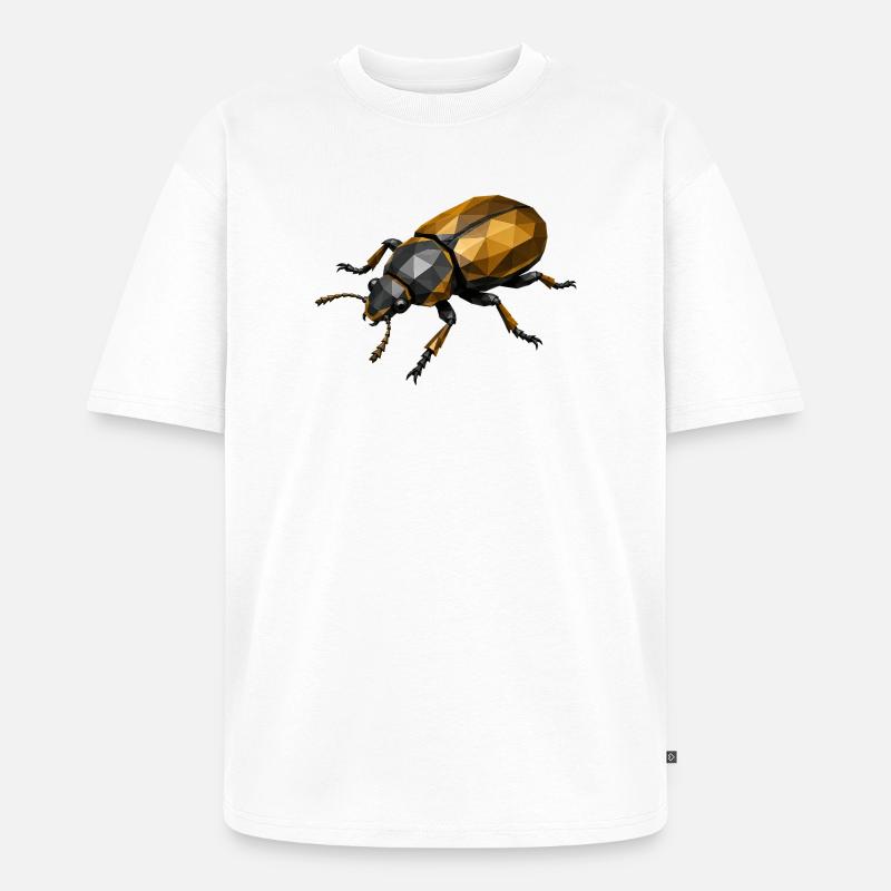 Geometric Low-Poly Insect - Unisex Premium Oversized Organic T-Shirt - white