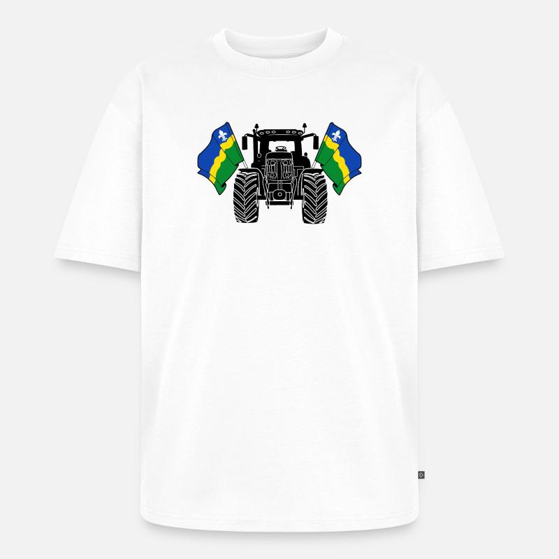 Flevoland_Tractor_Pride - Unisex Premium Oversized Bio T-Shirt - Weiß