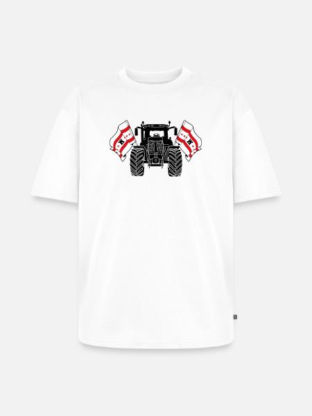 Drenthe_Tractor_Pride - Unisex Premium Oversized Organic T-Shirt - white